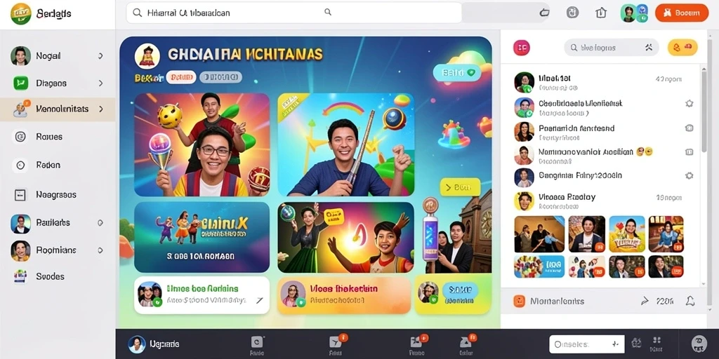 Tampilan antarmuka permainan yang menarik.